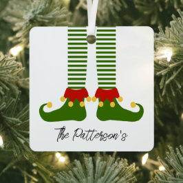 クリスマス小妖精や小人ホリデーファミリーネームフェスティバルおもしろい メタルオーナメント