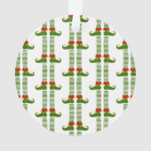 クリスマス小妖精や小人ホリデーファミリー名フェスティバルおもしろい オーナメント (裏面)