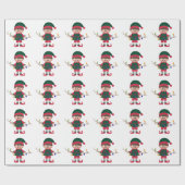 クリスマス小妖精や小人ホリデーラッピング紙 ラッピングペーパー (フラット)