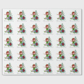 クリスマス小妖精や小人ホリデーラッピング紙 ラッピングペーパー (フラット)