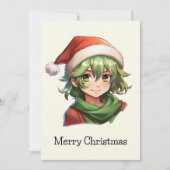 クリスマス小妖精や小人ポートレート シーズンカード (正面)