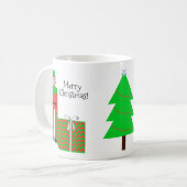 クリスマス小妖精や小人マグカップ – シェブロンのギフトパッケージ コーヒーマグカップ (正面左)