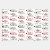 クリスマス小妖精や小人メリーリトルクリスマス ラッピングペーパーシート (正面)