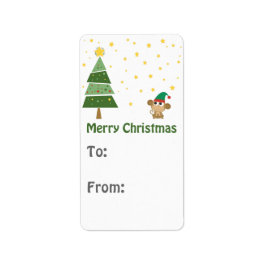 クリスマス小妖精や小人モンキーギフトラベル ラベル