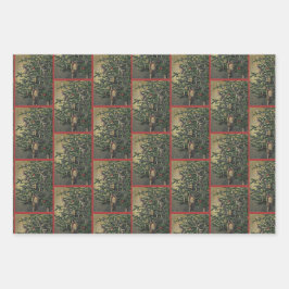 クリスマス小妖精や小人ラッピング紙セット1 ラッピングペーパーシート