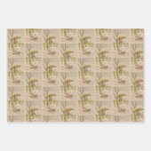 クリスマス小妖精や小人ラッピング紙セット2 ラッピングペーパーシート (正面2)