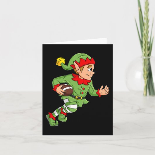 クリスマス小妖精や小人ランニングサッカーのバックボーイズキッズファミ カード (正面)