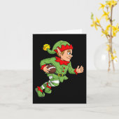 クリスマス小妖精や小人ランニングサッカーのバックボーイズキッズファミ カード (黄色い花)