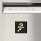 クリスマス小妖精や小人ランニングサッカーのバックボーイズキッズファミ マグネット (インサイチュ (食洗機))