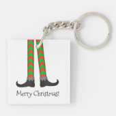クリスマス小妖精や小人レッグKeychain - Chevron Costume キーホルダー (裏面)