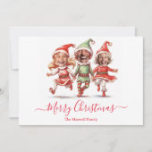 クリスマス小妖精や小人写真 シーズンカード (正面)