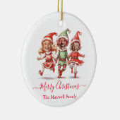 クリスマス小妖精や小人写真 セラミックオーナメント (右)