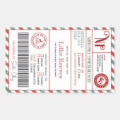 クリスマス小妖精や小人北極の特別な配送出荷 長方形シール (正面)