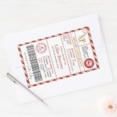 クリスマス小妖精や小人北極の特別な配送出荷 長方形シール (封筒)