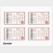 クリスマス小妖精や小人北極の特別な配送出荷 長方形シール (シート)