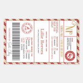 クリスマス小妖精や小人北極の特別な配送出荷 長方形シール (正面)