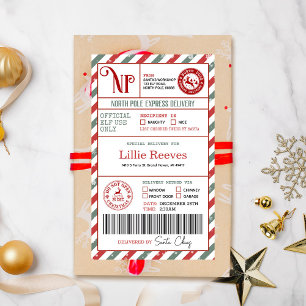 クリスマス小妖精や小人北極の特別な配送出荷 長方形シール