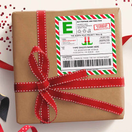 クリスマス小妖精や小人北極アドレス出荷ラベル スクエアシール