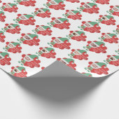 クリスマス小妖精や小人家族4写真あいさつパーソナライズされたい ラッピングペーパー (角)