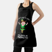 クリスマス小妖精や小人引用文笑顔シャツ エプロン (インサイチュ)
