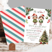 クリスマス小妖精や小人性別の表示 招待状