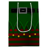 クリスマス小妖精や小人抱き枕フェスティバルホリデーバッグ ミディアムペーパーバッグ (裏面)