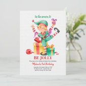 クリスマス小妖精や小人招待状 招待状 (スタンド正面)