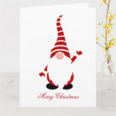 クリスマス小妖精や小人格言ドワーフサンタクラシック カード (黄色い花)