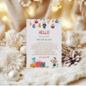 クリスマス小妖精や小人歓迎レター 招待状