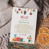 クリスマス小妖精や小人歓迎レター 招待状