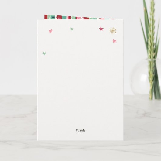 クリスマス小妖精や小人紙ドール折り畳み シーズンカード (裏面)