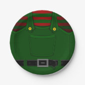 クリスマス小妖精や小人紙プレートフェスティバルパーティープレート ペーパープレート (正面)