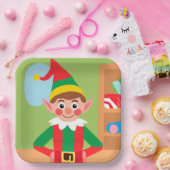 クリスマス小妖精や小人紙プレート ペーパープレート (パーティー)