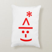 クリスマス小妖精や小人絵文字クリスマスASCII文字アート アクセントクッション (裏面(縦))