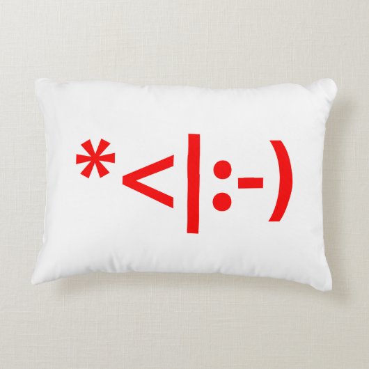 クリスマス小妖精や小人絵文字クリスマスASCII文字アート アクセントクッション (裏面)