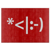 クリスマス小妖精や小人絵文字クリスマスASCII文字アート カッティングボード (正面)