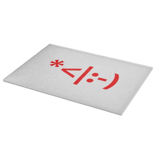 クリスマス小妖精や小人絵文字クリスマスASCII文字アート カッティングボード (角)