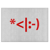 クリスマス小妖精や小人絵文字クリスマスASCII文字アート カッティングボード (正面)