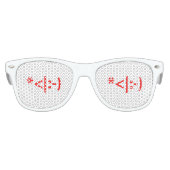 クリスマス小妖精や小人絵文字クリスマスASCII文字アート キッズサングラス (正面)