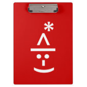 クリスマス小妖精や小人絵文字クリスマスASCII文字アート クリップボード (正面)