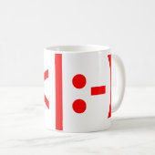 クリスマス小妖精や小人絵文字クリスマスASCII文字アート コーヒーマグカップ (正面右)