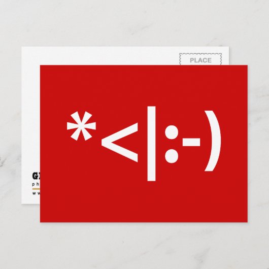 クリスマス小妖精や小人絵文字クリスマスASCII文字アート シーズンポストカード (正面/裏面)