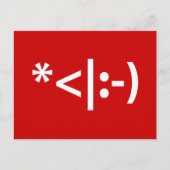 クリスマス小妖精や小人絵文字クリスマスASCII文字アート シーズンポストカード (正面)