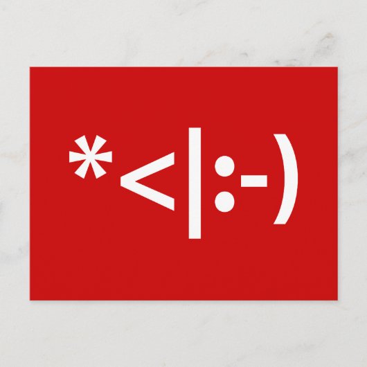 クリスマス小妖精や小人絵文字クリスマスASCII文字アート シーズンポストカード (正面)