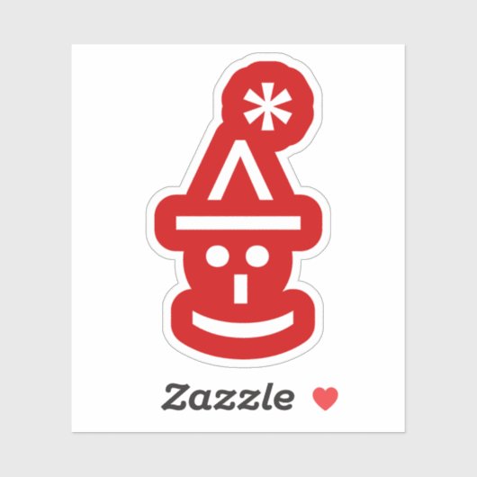 クリスマス小妖精や小人絵文字クリスマスASCII文字アート シール (シート)