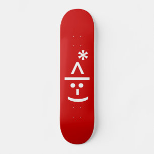 クリスマス小妖精や小人絵文字クリスマスASCII文字アート スケートボード