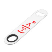 クリスマス小妖精や小人絵文字クリスマスASCII文字アート スピード栓抜き (正面アングル)