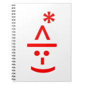 クリスマス小妖精や小人絵文字クリスマスASCII文字アート ノートブック (正面)