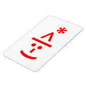 クリスマス小妖精や小人絵文字クリスマスASCII文字アート マグネット (左側)