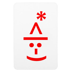 クリスマス小妖精や小人絵文字クリスマスASCII文字アート マグネット
